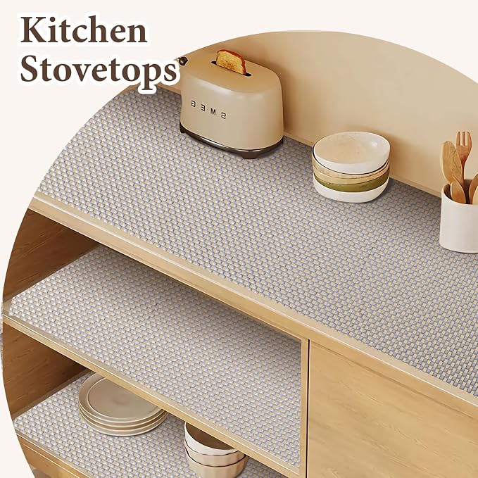 Drawer and Shelf Liner for Kitchen Cabinet: 23.6 in X 20 Ft Non Slip Waterproof - Image 3