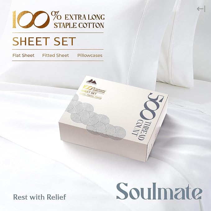 Mayfair Linen 100% Cotton Sheets King Size Bed Set - Image 4