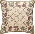 patdrea Designer Throw Pillow Covers, Square Euro Retro Style Light Brown Linen by Welcometopatdrea