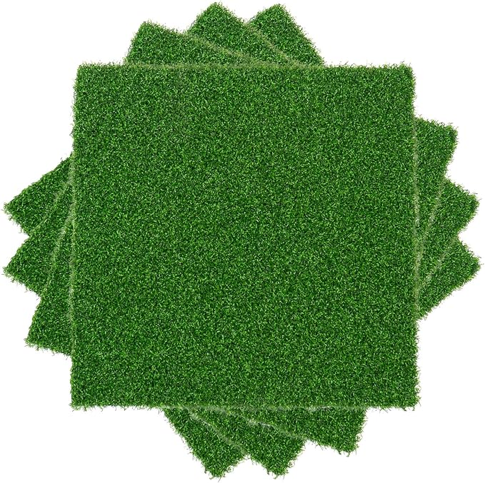 Artificial Grass Mat 12X12 in, 0.6 in Thick, FakeTurf Patch Tiles Indoor by Verdigrass