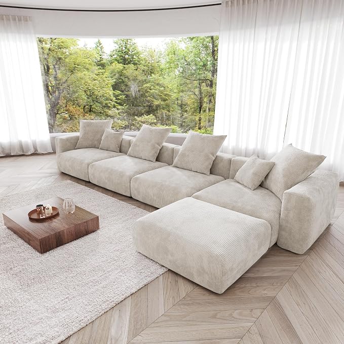 JACH 181" Oversized Modular Sectional Sofa, Deep 4-Seats Sectional Couch by Unknown