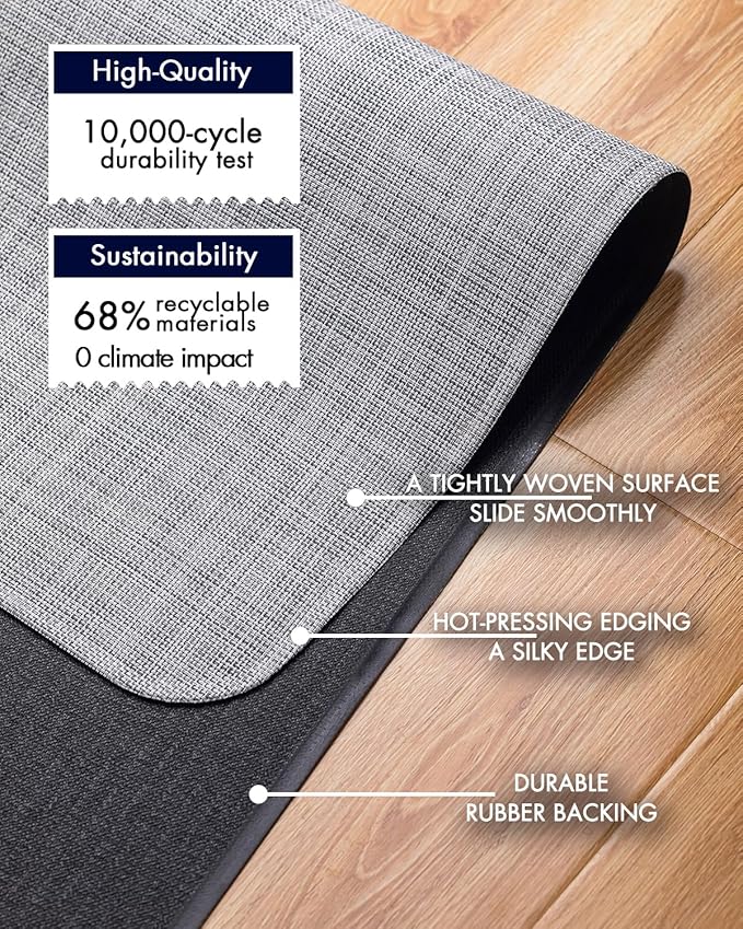 Office Chair Mat for Hardwood Floor Under Desk Computer Rolling Chair Mat for - Image 4