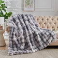 Lotus Karen Faux Fur Blanket Tie-Dye Gray by LotusKaren