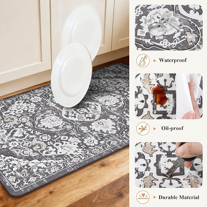Ileading Anti Fatigue Kitchen Rugs Sets of 2 Cushioned Kitchen Mats - Image 5