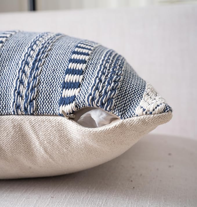 Boho Throw Pillow Covers 12x20 Inch Set of 2, Farmhouse Decorative Couch Pillow - Image 4