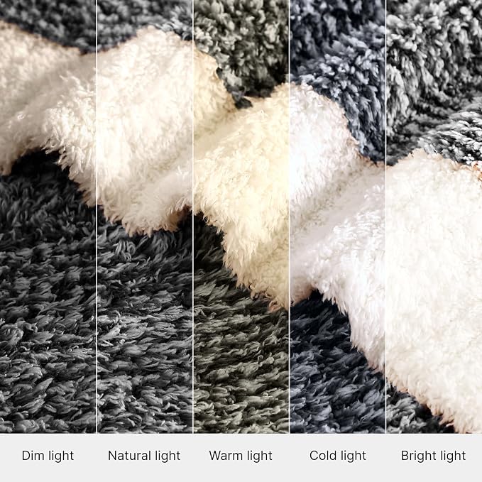 WRENSONGE Throw Blanket Cationic Dyeing Black Soft Cozy Fluffy Warm Hand Made - Image 6