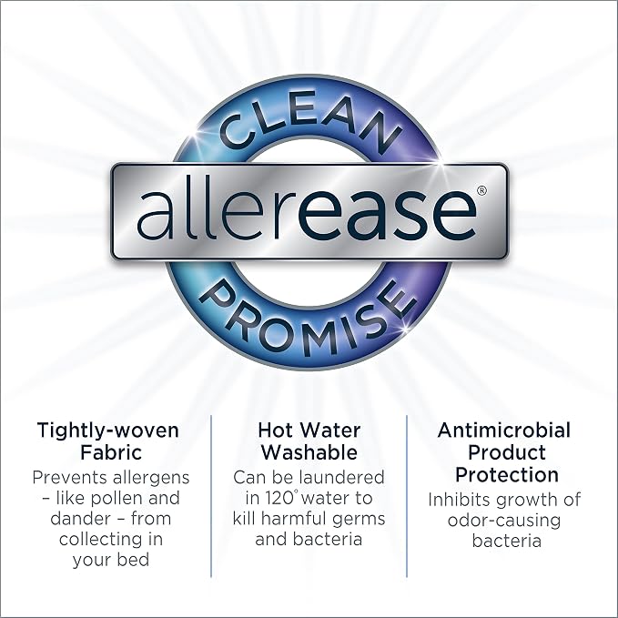AllerEase Waterproof Mattress Protector Stain Protection Twin Size Allergen - Image 5