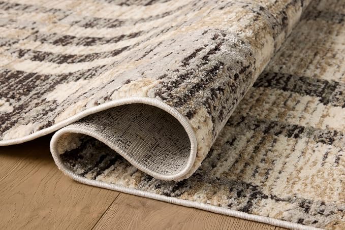 Loloi Jeremiah Brent Bleecker Collection BLE-03 Beige/Stone 6'-7" x 9'-3" Area - Image 4