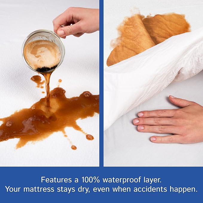 California King Size Mattress Protector Bed Bug Waterproof Zippered Cover - Image 3