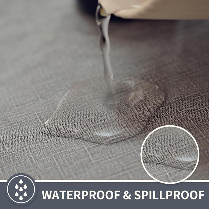 Square Table Cloth, 100% Waterproof Tablecloth Oil Proof Spill Proof Vinyl - Image 2