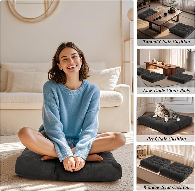 Meditation Floor Pillow 22×22 Inch 1 Pack Large Floor Cushions - Image 6