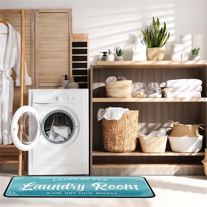 Laundry Room Rug Non Slip Floor mats Farmhouse Large Laundry Rugs - Image 7