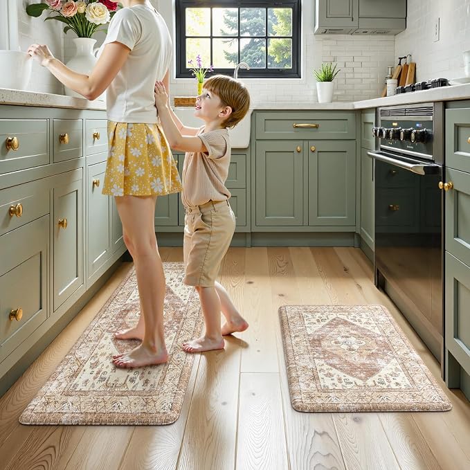 KIMODE Farmhouse Kitchen Mats, Anti Fatigue Kitchen Rugs Sets of 2, Non Slip - Image 7
