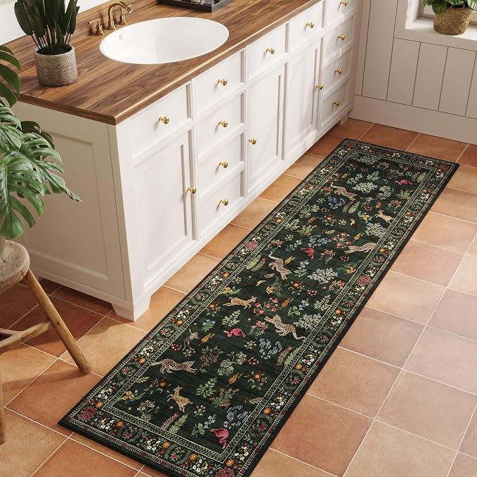 Rugcomf Runner Rug for Kitchen Rug Non Slip 2'6''x8' Washable Rugs - Image 5