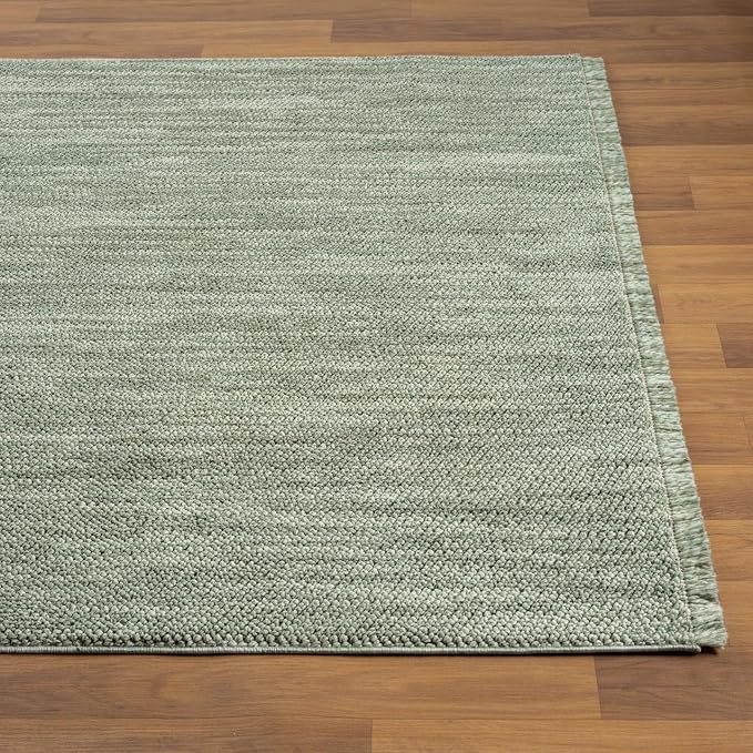 LUXE WEAVERS Solid Machine Woven Green 6x9 Area Rug, Indoor Stain-Resistant - Image 7