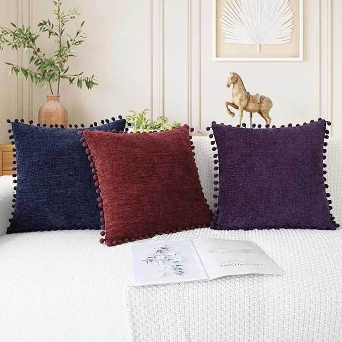 CaliTime Christmas Throw Pillow Covers Decorative 20 X 20 Inches Pack of 2 Cozy - Image 5