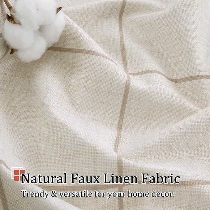 Plaid Curtains Pattern Printed 90 Inches Long - Image 5