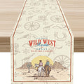 Western Cowboy Table Runner, Rustic Country Cowboy American Wild West Riding by Unknown