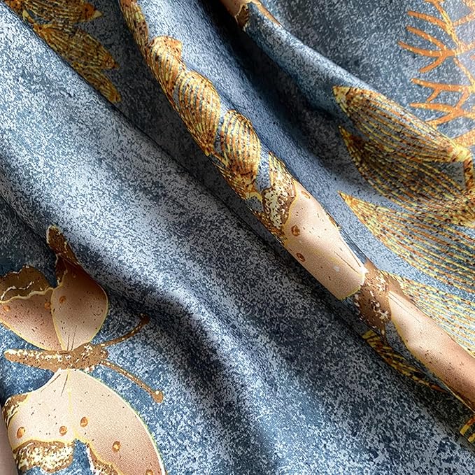Fashion Scarves Scarf 100% Silk Feeling Scarf Silk Like Scarves Long - Image 5