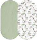 Muslin Bassinet Fitted Sheets, 2 Pack by LYRICHOMBABY