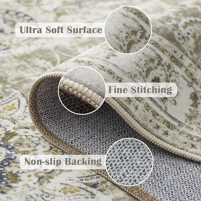 jinchan Fiora Hallway Runner Rug 3x10 Washable Runner - Image 4