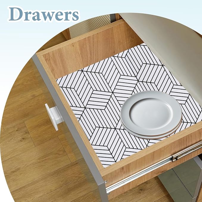 Shelf Liners for Kitchen Cabinets 12in x 20FT, Non Adhesive Cabinet Liner - Image 3