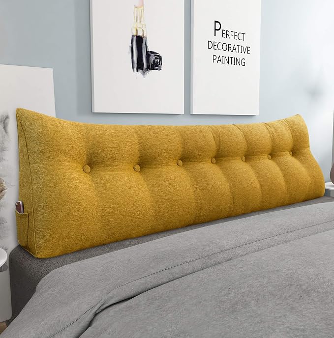 Wedge Headboard Pillow Dorm Room Reading Pillow Back Support by HOMECOZY