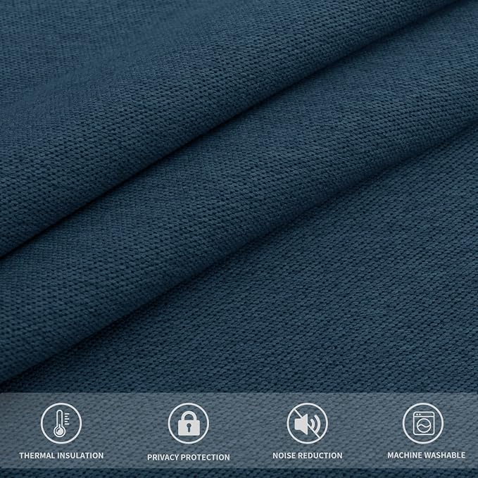 Easy-Going Linen Look Blackout Curtain Grommet Window Curtain Drapes - Image 7