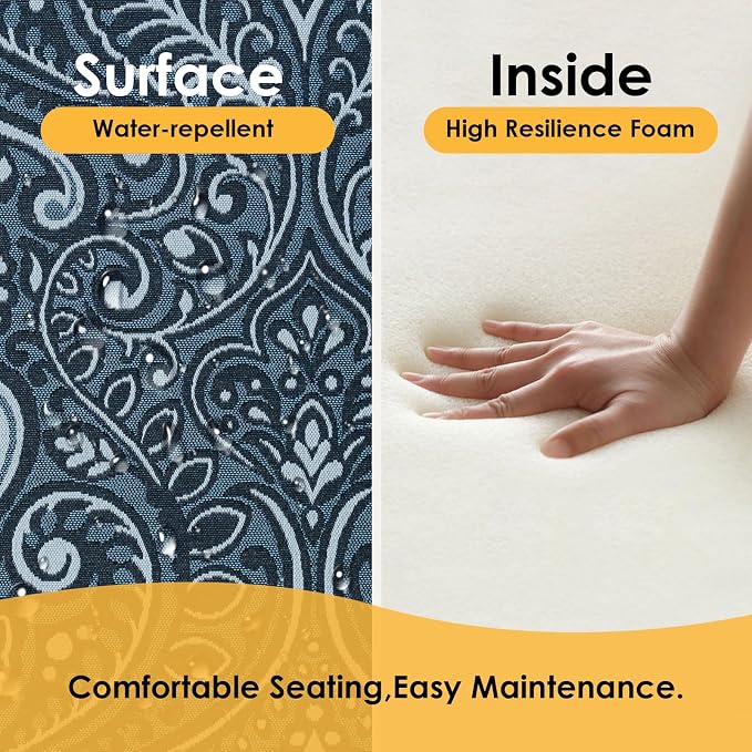Outdoor Round Corner Seat Cushion, Non Slip Seat Cushion Pads - Image 3