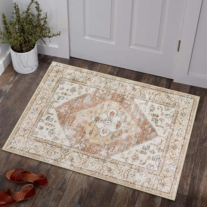 Lahome Boho Kitchen Rugs Washable by Lahome