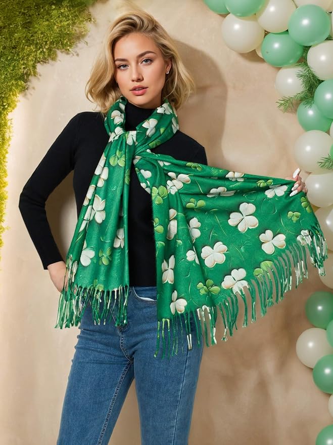 VENVSBEE Reversible Scarf Soft Large Shawl Wrap Blanket Double Sided Art Print - Image 3