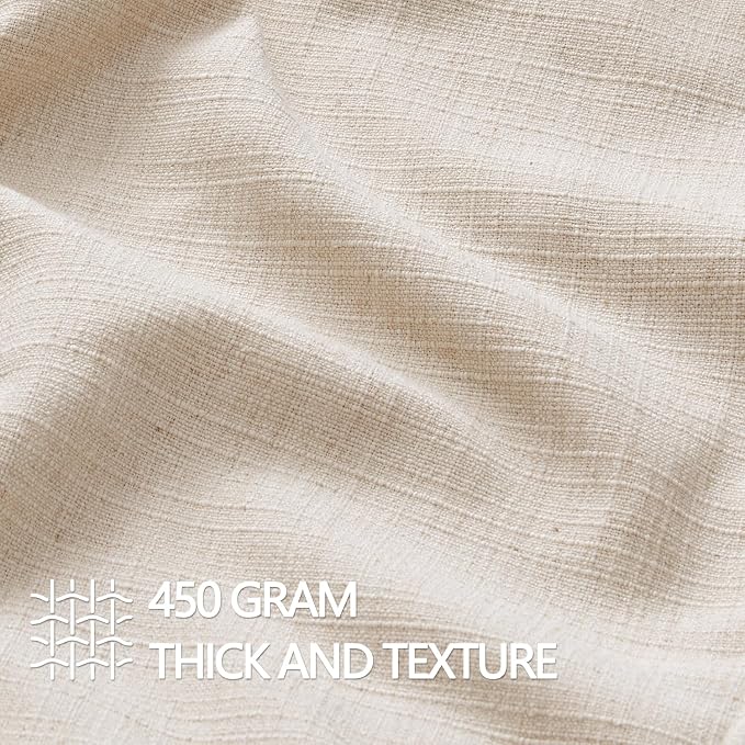 MIULEE Decorative Pillow Covers 16x16, 2 Pack Boho Farmhouse Neutral Throw - Image 2