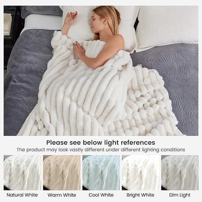 Cozy Bliss Faux Fur Throw Blanket - Image 9
