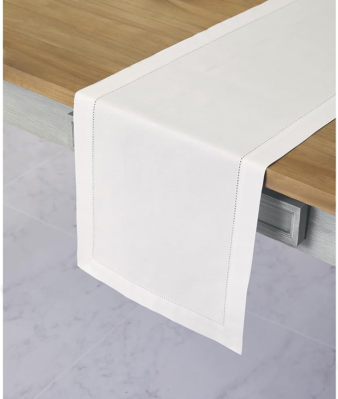 Solino Home White Table Runner 36 Inches - Image 2