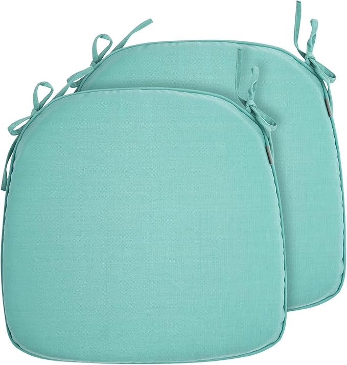 Outdoor Chair Cushions Set of 2, Patio Seat Cushion 17"x16"x2", U-Shaped Dining - Image 2