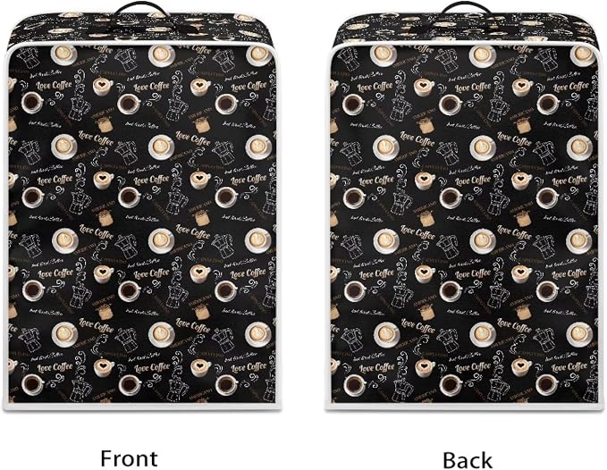 Coffe Pattern Coffee Maker Covers Lightweight Stain Resistant - Image 2