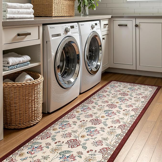 jinchan Elora 3x8 Floral Runner Rug - Image 9