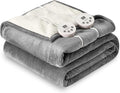 Heat Blanket 84”x90” Queen Size-Dual Control，Soft Flannel & Sherpa Electric by Unknown