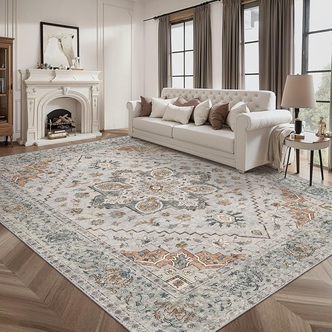 Tangsoo 8x10 Area Rug for Living Room, Washable Vintage Rugs Indoor Non Slip - Image 7