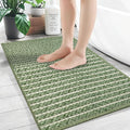 Braided Bath Mat, Boho Small Bathroom Rugs Non Slip Washable Super Absorbent by winolive