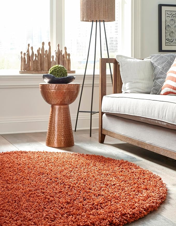 Unique Loom Solid Shag Collection Area Rug - Image 3