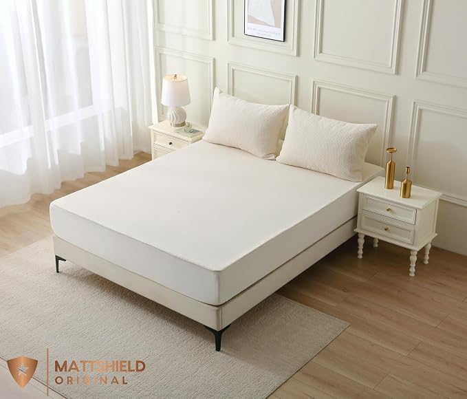Deluxe Cooling Waterproof Organic Mattress Protector Twin XL - Image 2