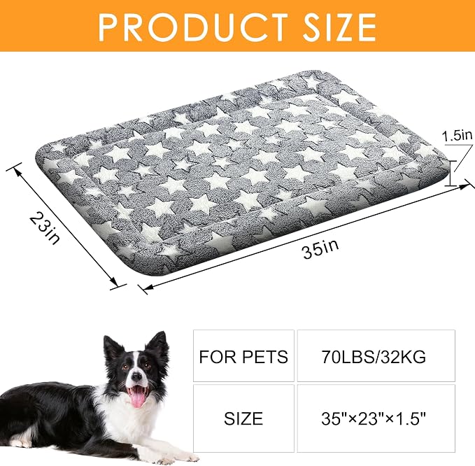 4 Pcs Washable Dog Bed Plush Orthopedic Outdoor Crate Mat - Image 9