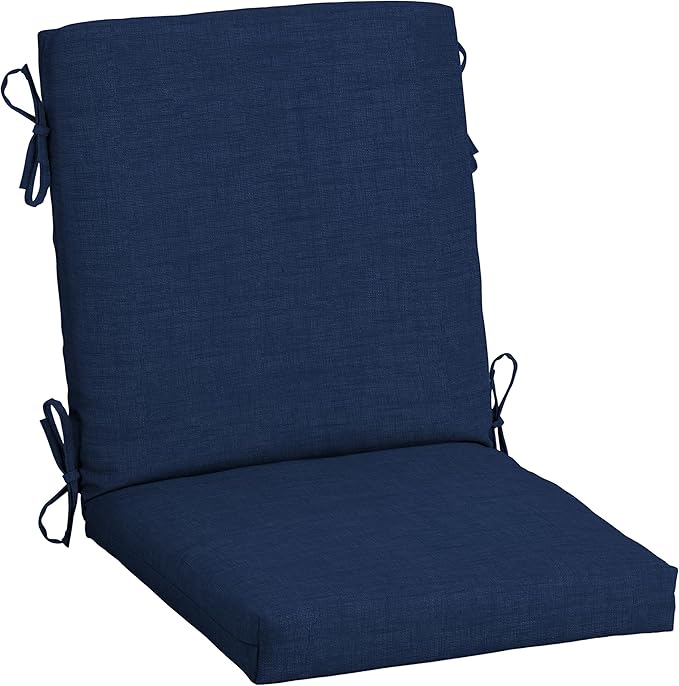 Arden Outdoor Midback Chair Cushion, 18 x 16.5, Sapphire Blue Leala by ARDEN