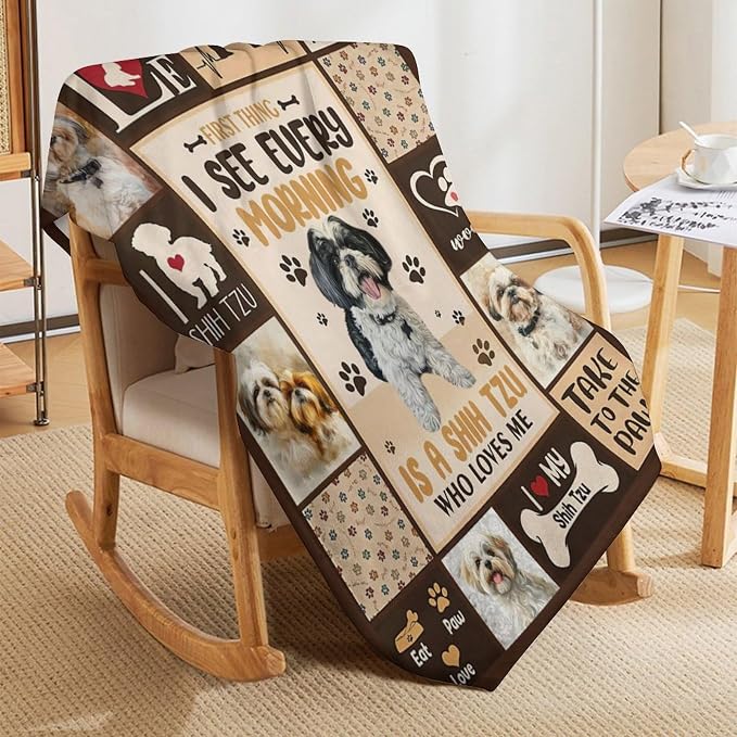 Shih Tzu Blanket Cute Dog Throw Blankets - Image 4