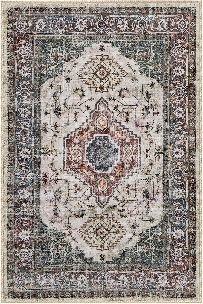Lahome Oriental Small Rugs for Entryway, 2x3 Rug Non Slip Washable Door Mat - Image 7
