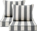 Outdoor Patio Chair Cushions Set, Water-Repellent, Fade Resistant, Deep Seat by Unimatta
