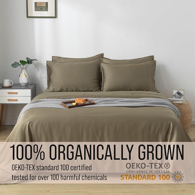 Bella Coterie 6 Piece Luxury Bamboo Viscose King Size Sheet Set | 100% - Image 4