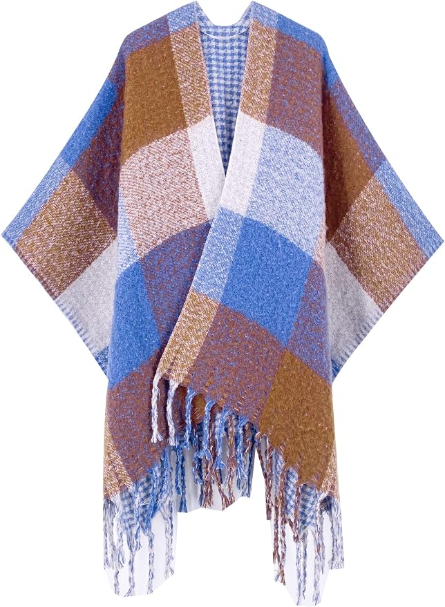 Breezy Lane Women's Shawl Wraps Warm Poncho Ruana Wrap Cardigan by BreezyLane