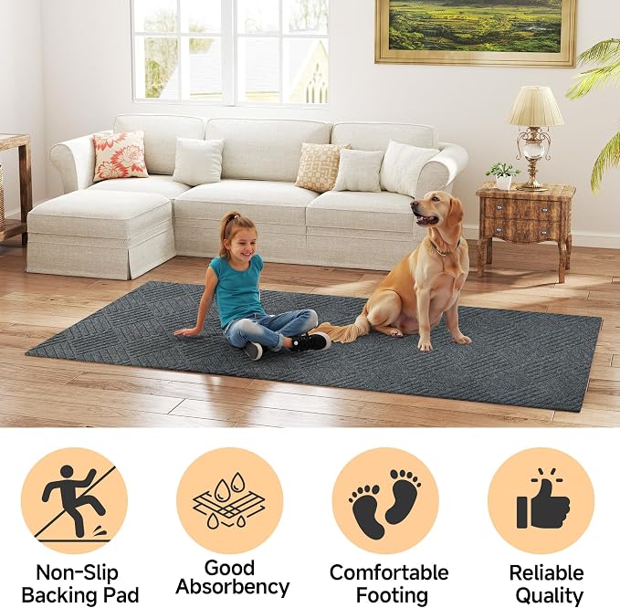 jxgzyy Commercial Hallway Runner Rugs 3'11" x 9'10", Non-Slip Indoor Outdoor - Image 7